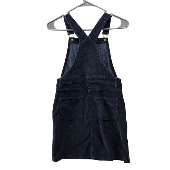 Crewcuts Girls Corduroy Overall Dress Size 10 Navy Blue - Picture 2 of 8